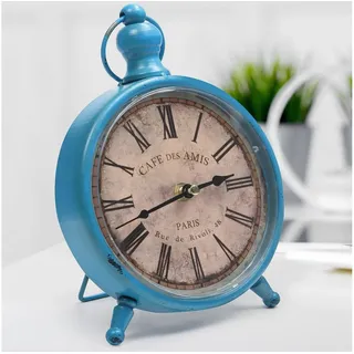 Belle Vous Tischuhr Französischer Landhausstil Wecker - Vintage Tischuhr, 23 x 15cm Vintage French Country Style Table Clock - Retro Alarm, 23 x 15cm grün