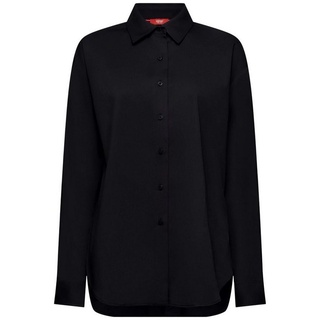 Esprit Langarmbluse Button-Down-Hemd im Oversize-Look schwarz