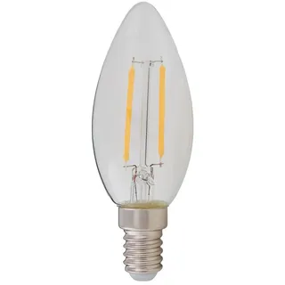 Lindby LED-Leuchtmittel, Kerze, E14, 2 W, klar, 2.700 K