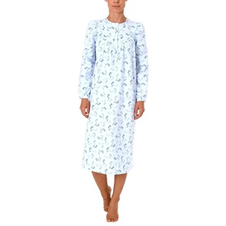 normann Finett Nachthemd Knopfleiste am Hals - 37479 in blau | Gr.: 40-42