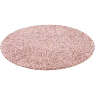 Pergamon Hochflor Langflor Teppich Aloha Altrosa Rund