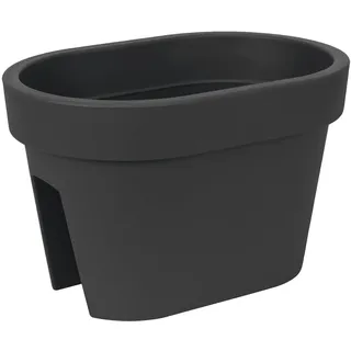 Balkonkiste Blumenkasten Geländerkasten Balkonkasten Geländertopf L 400 mm anthrazit Lofly