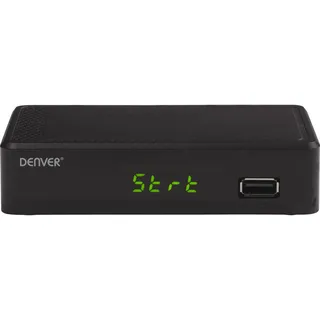 Denver DTB-148 DVB-T2 Receiver Aufnahmefunktion, Deutscher DVB-T2 Standard (H.265), Ethernet-Anschluss, Front-USB, LAN-fähig