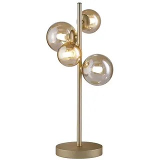 Wofi 8014.04.14.9000 - LED Tischlampe 4xG9/3W/230V goldfarben - Rauchig/Gold/Beige