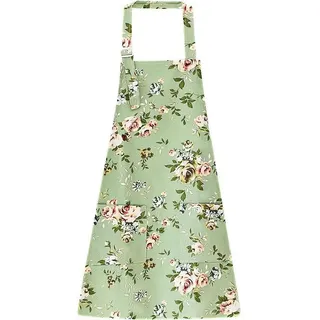 LuxusKollektion Kochschürze Kochschürze Latzschürze Wasserdicht Taschen Herren Damen Grün grün