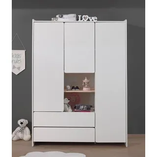 Vipack: Kleiderschrank 3-türig "KIDDY" Jugendschrank Kinderschrank - Weiß