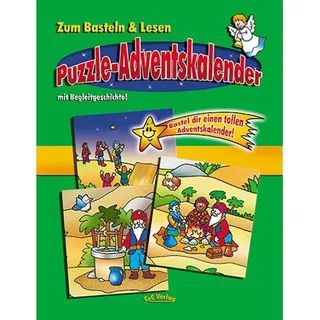 Puzzle Adventskalender - Drei Könige folgen dem Stern - Adventskalender als großes 24-teiliges Puzzle - mit Begleitgeschichte zum Vorlesen - Grün