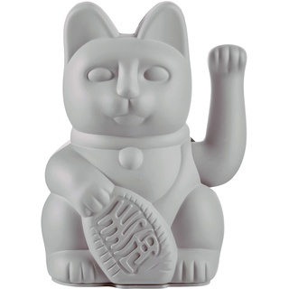 DONKEY Products - Lucky Cat Grey - graue Winkekatze | Japanische Glücksbringer Deko-Katze in stylischem matt-Farbton