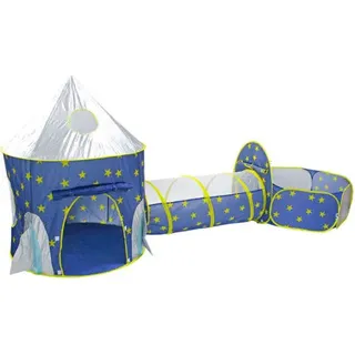 Ahlsen 3-in-1 Pop-up-spielzelt Mit Tunnel Und Bällebad Für Kinder, Jungen, Mädchen, Babys Und Kleinkinder, Spielhaus Für Drinnen Und Draußen, Dreiteilige Raumkapsel-jurte