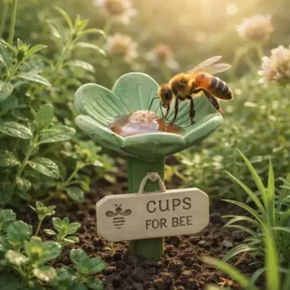 Bienentränke,Insektentränke im Freien,Blumenförmige Bienentränke für den Garten,Garten-Bienen-Trinkbecher, Schmetterlings-Trinkbecher,Sicherer Trinkplatz für Bienen Schmetterlinge Bestäuber