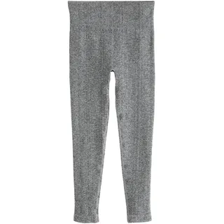 NEXT Damen Standard Nahtlos Gerippte Leggings mit hoher Taille Grau Mergel XL - XL