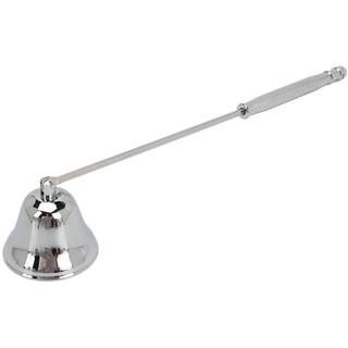 Kerzendochtlöscher, Dochtflammenlöscher aus Edelstahl, Schwarzes Vintage-Kerzenlöscher-Zubehör mit Langem Griff für Kerzenliebhaber (Silber)