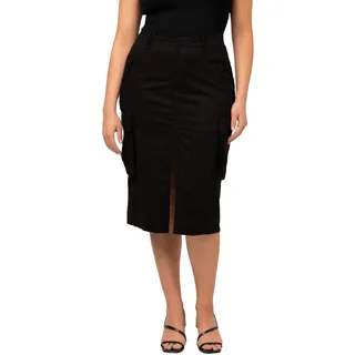 Ulla Popken, Damen, große Größen, Cargorock, Utility-Style, Taschen, Lyocell-Mix - 50 Große Größen