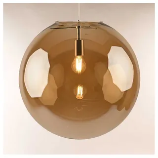 s.luce Pendelleuchte Galerieleuchte Orb Glaskugel 5m Abhängung Chrom, Amber Ø 50 cm