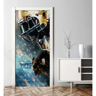 MyMaxxi Türtapete selbstklebend - Einteilige Türfolie 90x200 cm - Motiv: Amerikanischer Football Spieler Türklebefolie zum verschönern & bekleben der Tür - Türaufkleber aus Klebefolie