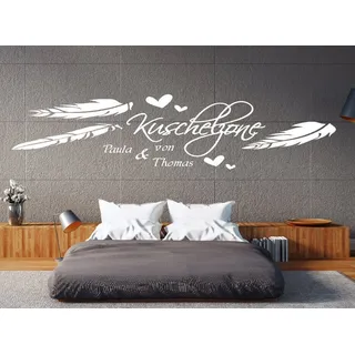 tjapalo Wandtattoo Kuschelzone mit Namen Wandtatoo Wandtattoo Name Kuschelzone Wunschnamen (B110 x H30 cm)