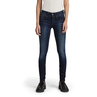 G-STAR RAW Damen Lynn Mid Waist Skinny Jeans, Blau (medium aged 60885-6131-071), 27W / 32L