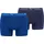 Sport Baumwoll-Boxershorts Blau Weiß L