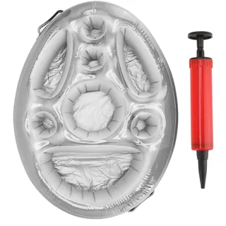 Schwimmender Getränkehalter Aus Pvc, Obsttablett, Handyhalter, Aufblasbares Eisbett Für Poolpartys, Silber