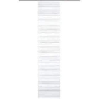 Flächenvorhang Folke, Weiß, Textil, Uni, 60x245 cm, mit Beschwerungsstab, Wohntextilien, Gardinen & Vorhänge, Schiebegardinen
