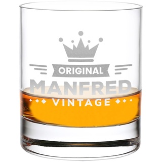 Whiskyglas personalisiert 315 ml Trink-Glas für Scotch, Bourbon und Rum - die Geschenkidee für Männer - passend zum Geburtstag und Vatertag - Wasserglas mit Namen