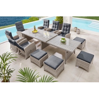Garten-Essgruppe KONIFERA "Monaco" Sitzmöbel-Sets grau Gartenmöbel-Set Outdoor Möbel Bestseller