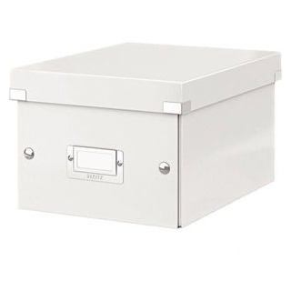 Leitz Aufbewahrungsbox 6043-00-01 ClickundStore, 10L, mit Deckel, Pappe, weiß, A5, 22 x 28 x 16cm