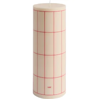 Column L Kerze, creme-rot