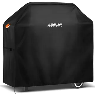 EZILIF Grillabdeckung Wetterfest-120x60x120 cm Grill Abdeckhaube Oxford-Stoff Gasgrill Abdeckhaube mit Reflexstreifen Grillhaube Schutzhülle für Brinkmann, Char Broil, Weber und Jenn Air
