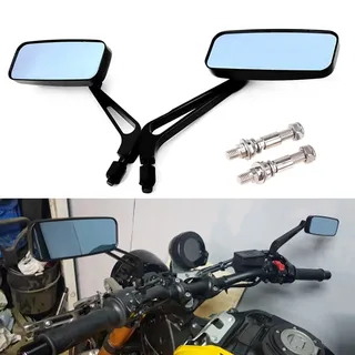8mm 10mm Motorrad Rechteck Rückspiegel Wing Seitenspiegel Für Sportster 883 1200 Dyna Street Electra Glide Rock King Rocker Bobber Cruiser Chopper Touring