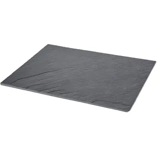 Schieferplatte Platzset - Edle Premium Tischunterlage für besondere Anlässe & Feste wie Weihnachten - Robust, langlebig, leicht zu reinigen - 40x30cm