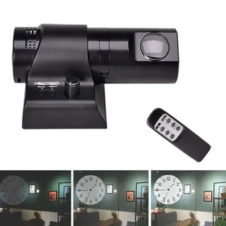 Projektionsuhr, LED Analog Projektor Uhr mit Fernbedienung und 180° Drehbare Projektion für Schlafzimmer und Wohnzimmer