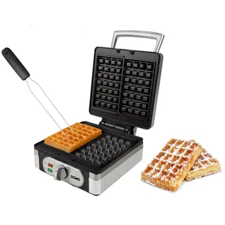 Domo Waffeleisen für dicke belgische & brüsseler Waffeln mit Waffelgabel