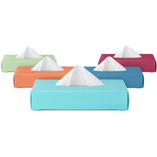 LastTissue® Wiederverwendbare Taschentuch Box - mit 18 Weichen Bio Baumwolltüchern - umweltfreundliche Kosmetiktücherbox - Tücherbox für den Haushalt