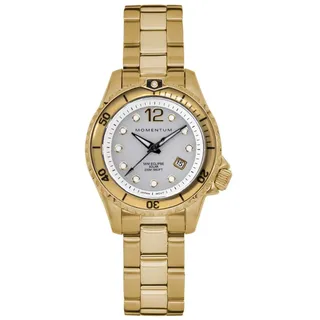 Momentum DN17WSW0 Damen-Solar-Taucheruhr Mini 3 Eclipse Saphirglas Gold Ø 30mm