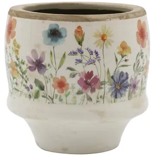 Chic Antique Fleurville Übertopf – Vintage Keramik Blumentopf, 10 cm, Ø12 cm