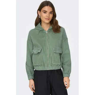 Cordjacke ONLY "ONLKENZIE L/S CORD JACKET PNT NOOS", Damen, Gr. S, grün (l.pad), Cord, Obermaterial: 98% Baumwolle, 2% Elasthan, unifarben, normal, Jacken, Baumwollmischung
