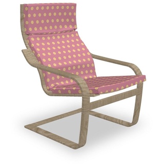 Abakuhaus Stuhlkissen Sitzkissen mit Stuhlkissen mit Hakenschlaufe und Reißverschluss, Punktmuster Retro moderne Runden rosa