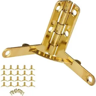 20 Stück 90°-winkel-stützfederscharniere Für Kleine Schmuckkästchen, Weinkästchen, Uhrenboxen Mit Holzdeckel (gold)