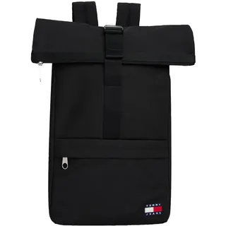 Tommy Jeans Herren Essential Daily Roll Top Rucksack mit Schnalle und Reißverschluss, Schwarz, Einheitsgröße - Einheitsgröße