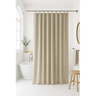 UUDIHO Wasserdichter, waschbarer Duschvorhang aus Leinen für das Badezimmer, schimmelresistent, waschbar für Nassraumvorhänge im Badezimmer, 70 x 200 cm (B x H)