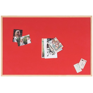 Bi-Office doppelseitige Pinnwand, Kork oder roter Filz, 60 x 40 cm, beidseitig nutzbar