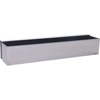 VIVANNO Blumenkasten Balkonkasten Pflanzkasten Binox V2A Edelstahl, 100 cm | Rostfreier V2A Edelstahl, ca. 1 mm Stärke, wetterfest & frostsicher, inklusive innovativer Halterung für den Balkon