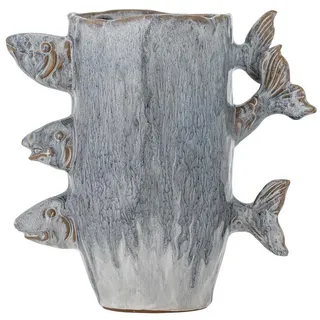 Bloomingville Horus Vase, Orange, Steingut,