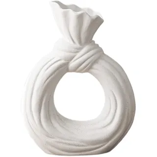 [dekorative Keramikvase] ‚Äì Mittelgroße, Bogenf√∂rmige Vase ‚Äì [modern Minimalistisch] Kreativ Für Wohnzimmer, Eingangsbereich, Küchentisch ‚Äì Wohnaccessoires ‚Äì Weiß