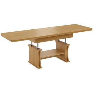designimpex Couchtisch DA-777 höhenverstellbar ausziehbar 120/200 cm Esstisch Wohnzimmer, Funktionstisch, Wohnzimmertisch, Tisch, Esstisch, Sofatisch, Schublade beige