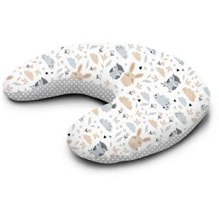 Amilian Stillkissen Lagerungskissen - Seitenschläferkissen - Stillkissen klein, Schwangerschaftskissen zum Schlafen, pregnancy pillow mit Füllung (60x42 cm), für Mütter und Babys grau