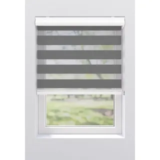 MY HOME Doppelrollo Greta 60 x 175 cm grau