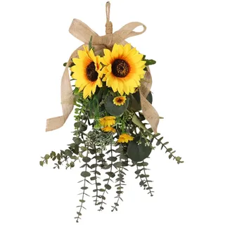 Gitohoni Sonnenblumen Girlande, Türkranz für Frühling Und Sommer, Ideal für Fenster Und Innenräume