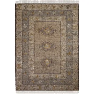 KADIMA DESIGN Stern Natur Webteppich 140 x 200 cm Beige